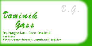 dominik gass business card